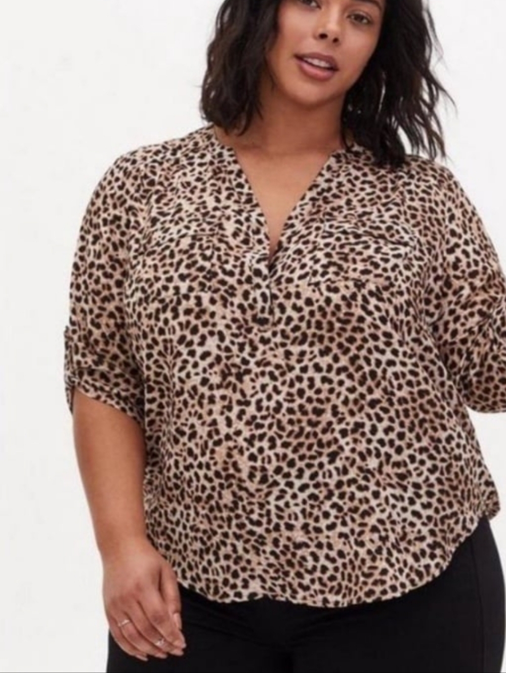 Torrid Leopard Print V-Neck Tunic